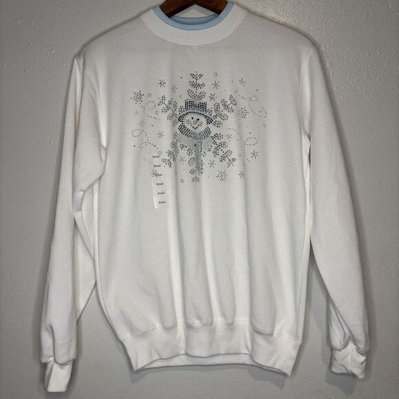 Sweaters - Decorated Originals Womens Long‎ Sleeve Crewneck Snowman Christmas Sweatshirt S